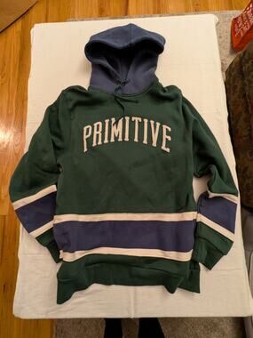 Primitive Skateboarding Long Sleeve Striped Jersey Green Blue White Adult Small